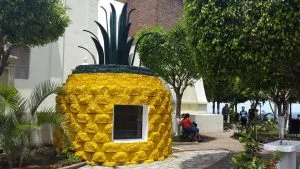 Una edificación en forma de piña